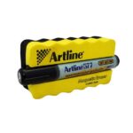 ARTLINE MAGNETIC WHITEBOARD ERASER CADDY YELLOW - Image 2