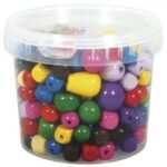 RAYHER WOODEN BEADS D.16-25MM 350G MIXED