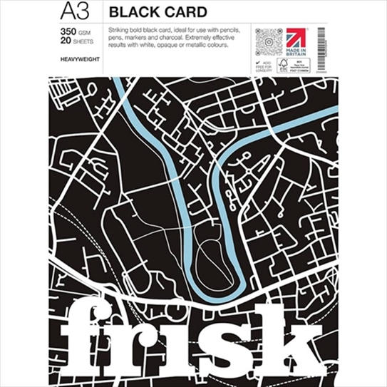 ARCO23350003.jpg FRISK BLACK CARD PAD A3 350G 10SH - Image 1