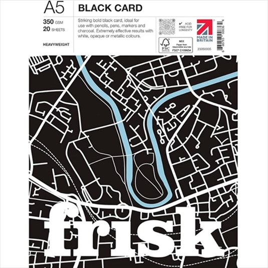 ARCO23350005.jpg FRISK BLACK CARD PAD A5 350G 10SH - Image 1