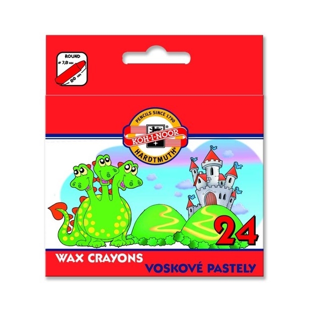 ARCO33823400.jpg KOHINOOR WAX CRAYONS 24 COLOURS SET - Image 1