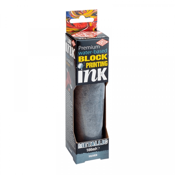 EACLPI.14R100.jpg ESSDEE BLOCK PRINTING LINO INK 100ML METALLIC SILVER - Image 1