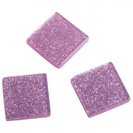 R14542258.jpg RAYHER ACRYL MOSAIC 1X1CM 205PC/50G GLITTER PALE PINK - Image 1