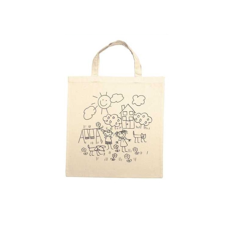 R3827600.jpg RAYHER COTTON BAG 38X42CM PLAYGROUND - Image 1