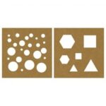 RAYHER PAPER TEMPLATE/STENCIL 20.3X20.3CM 2PCS BASIC SHAPES