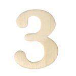 RAYHER WOODEN NUMBER 4CM 3