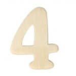 RAYHER WOODEN NUMBER 4CM 4