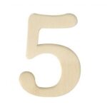 RAYHER WOODEN NUMBER 4CM 5