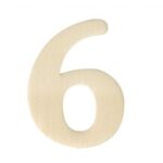 RAYHER WOODEN NUMBER 4CM 6