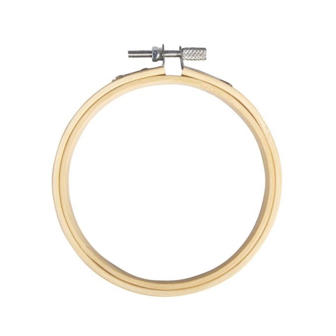 R64522000.jpg RAYHER BAMBOO EMBROIDERY FRAME D.10CM - Image 1