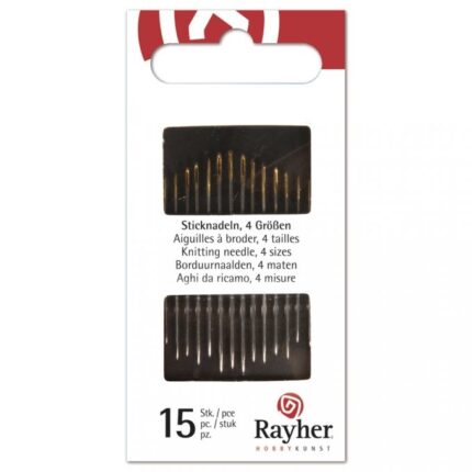RAYHER NEEDLES FOR SEW+STITCH 4SIZES 15PCS