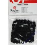RAYHER POMPONS 7MM 70PCS BLACK