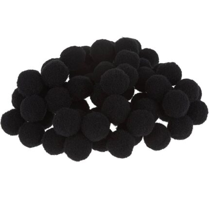 RAYHER POMPONS 15MM 60PCS BLACK