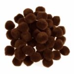 RAYHER POMPONS 15MM 60PCS MEDIUM BROWN