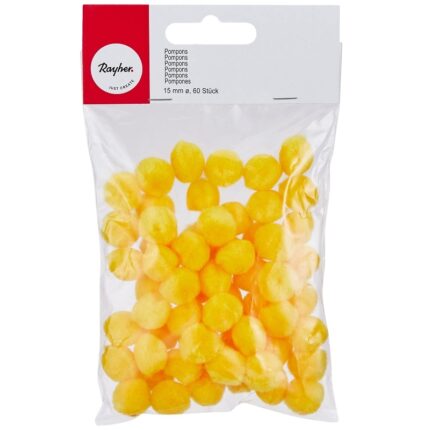 RAYHER POMPONS 15MM 60PCS MAIZE