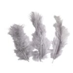 RAYHER FLUFFY FEATHER 10-15CM 15PCS GREY