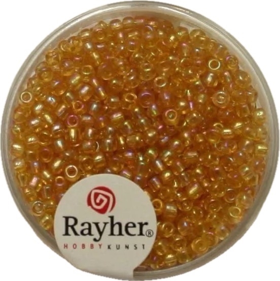 R1406106.jpg RAYHER ROCAILLES TRANSPARENT D.2MM 17G GOLD - Image 1