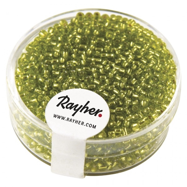 R1406411.jpg RAYHER ROCAILLES D.2MM 17G LIGHT GREEN - Image 1