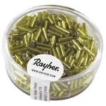 RAYHER GLASS STICK BEADS 7X2MM 15G LIGHT GREEN