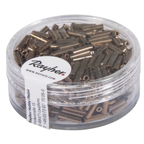 R1406524.jpg RAYHER GLASS STICK BEADS 7X2MM 15G COPPER - Image 1