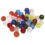 RAYHER GLASS BEADS WITH BIG HOLE D.9MM 25G