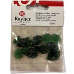 RAYHER GLASS LEAVES WITH LOOP 2.4X1.6CM 12PCS EMERALD