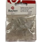 RAYHER GLASS LEAVES WITH LOOP 2.4X1.6CM 12PCS CRYSTAL