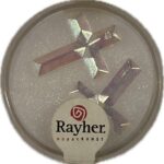 RAYHER JEWELLERY GLASS CROSS 25X18MM 2PCS ROCK CRYSTAL