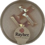 RAYHER JEWELLERY GLASS CROSS 25X18MM 2PCS ROSE QUARTZ