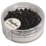 RAYHER GLASS CRYSTAL BEADS D.4MM 100PCS BLACK