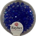 RAYHER GLASS CRYSTAL BEADS D.4MM 100PCS SAPPHIRE