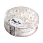 RAYHER GLASS CRYSTAL BEADS D.6MM 50PCS IRIS CRYSTAL