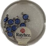 RAYHER SWAROVSKI JEWELLERY ACCESSORIES ROUND 11MM 9PCS [2EYELETS] ROYAL BLUE