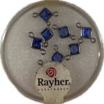RAYHER SWAROVSKI JEWELLERY ACCESSORIES 11MM 8PCS [2EYELETS] ROYAL BLUE