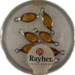 RAYHER SWAROVSKI JEWELLERY ACCESSORIES 17MM 7PCS [2EYELETS] CORAL RED