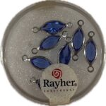 RAYHER SWAROVSKI JEWELLERY ACCESSORIES 17MM 7PCS [2EYELETS] ROYAL BLUE