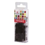 RAYHER GLASS MOSAIC 1X1CM 50PCS 40G MARBLED BLACK