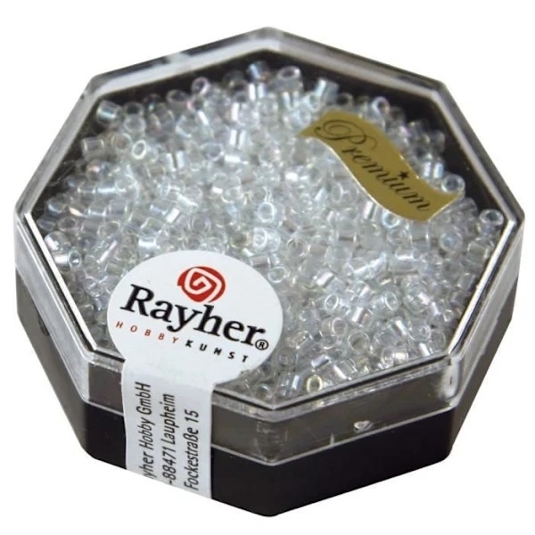 R14755120.jpg RAYHER DELICA ROCAILLES TRANSPARENT D.2.2MM 9G MOONSTONE - Image 1