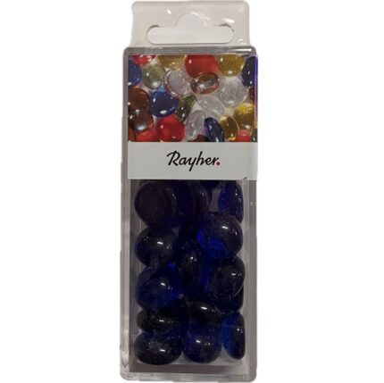 RAYHER GLASS NUGGETS D.1.5CM 39PCS ROYAL BLUE