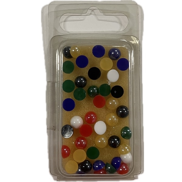 R1509149.jpg RAYHER ACRYLIC HALF BEADS IRIS D.6MM 48PCS MIXED - Image 1