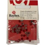 RAYHER PLASTIC RHINESTONES D.5MM 60PCS RUBY