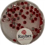 RAYHER PLASTIC RHINESTONES D.3MM 100PCS RUBY