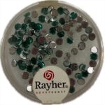 RAYHER PLASTIC RHINESTONES D.3MM 100PCS EMERALD