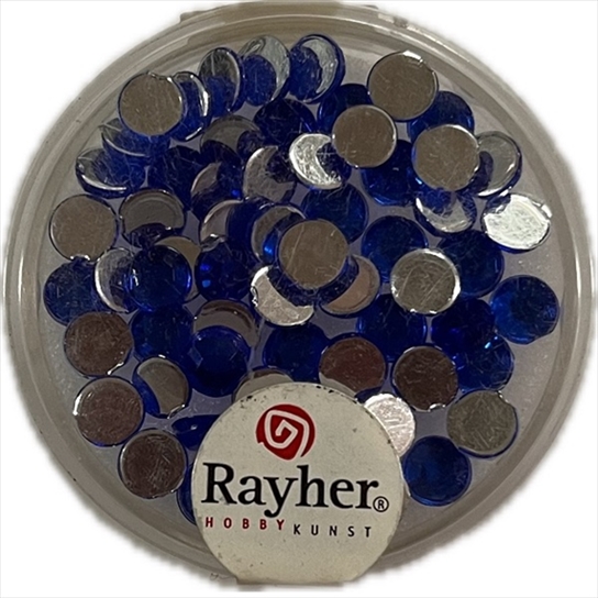 R15301830.jpg RAYHER PLASTIC RHINESTONES D.5MM 60PCS SAPPHIRE - Image 1