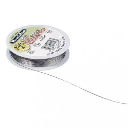 RAYHER JEWELLERY WIRE D.0.38MMX9.2M SILVER [PLASTIC COATED]