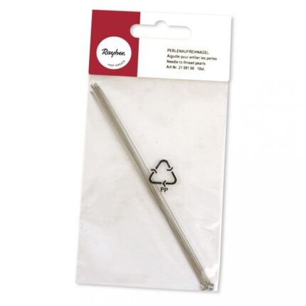 RAYHER FLEXIBLE NEEDLE TO THREAD PEARLS 130MM 10PCS