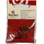 RAYHER JEWELLERY BROOCH PINS 20MM 5PCS PLATINUM