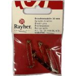 RAYHER JEWELLERY BROOCH PINS 30MM 4PCS GOLD
