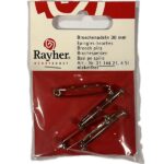 RAYHER JEWELLERY BROOCH PINS 30MM 4PCS PLATINUM
