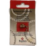 RAYHER JEWELLERY CLASP ROUND+STRASS D.11MM GOLD PLATED